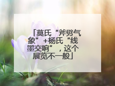 莫氏“斧劈气象”+杨氏“线墨交响”，这个展览不一般